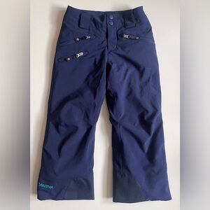 Marmot Girls Slopestar Navy Blue Ski Pants with Grow 2” - Size XS